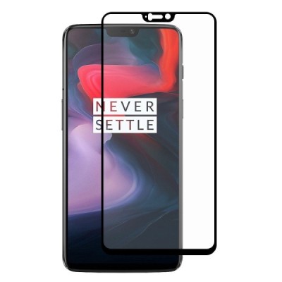 OnePlus 6 „Hat-Prince“ 9H Tempered Glass sustiprintos apsaugos juodas pilnai dengiantis apsauginis ekrano stiklas 0,26 mm | Prie