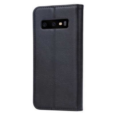 Prabangus „Comma“ odinis atverčiamas juodas Samsung Galaxy S10e (G970) dėklas | Priedai.lt