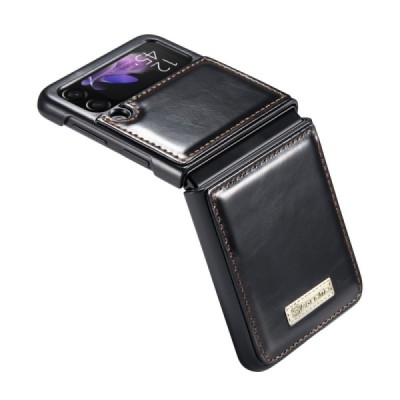 Samsung Galaxy Z Flip3 (F711) „CaseMe“ solidus plastikinis juodas dėklas - nugarėlė | Priedai.lt