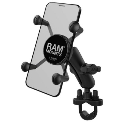 „RAM Mounts“ X-Grip telefono laikiklis motociklui (tvirtinamas prie vairo), dviračiui, paspirtukui | Priedai.LT