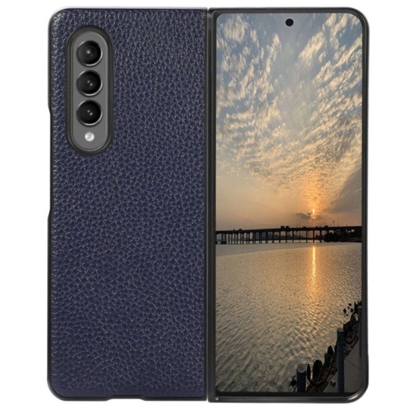 „Deluxe Leather“ kaaned - sinine (Galaxy Z Fold4)