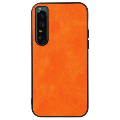„Deluxe Leather“ Sony Xperia 1 IV oranžinis odinis dėklas | Priedai.lt