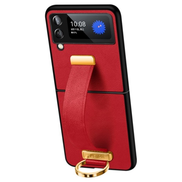 „Sulada“ Leather Kickstand kaaned - punane (Galaxy Z Flip4)