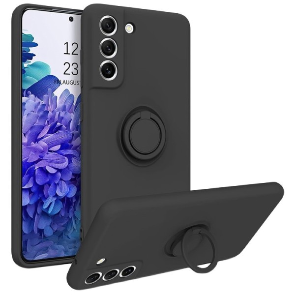 „Ring“ Kickstand (TPU) kaaned - must (Galaxy S21 FE 5G)