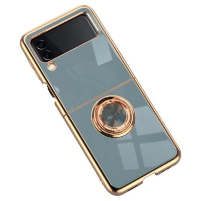 Samsung Galaxy Z Flip4 (F721) „Fashion“ Kickstand kieto silikono TPU pilkas dėklas - nugarėlė | Priedai.lt