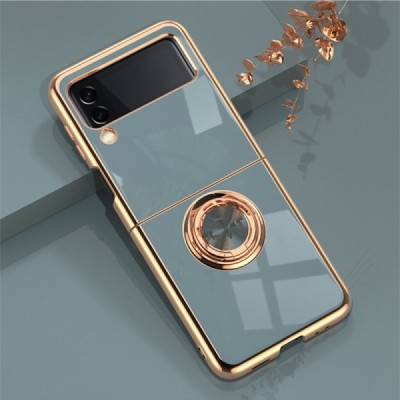 Samsung Galaxy Z Flip4 (F721) „Fashion“ Kickstand kieto silikono TPU pilkas dėklas - nugarėlė | Priedai.lt