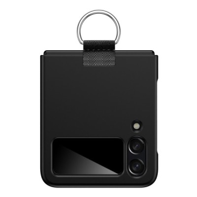 Samsung Galaxy Z Flip4 (F721) „Ring“ plastikinis juodas dėklas - nugarėlė | Priedai.lt