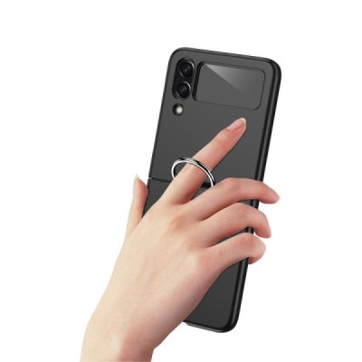 Samsung Galaxy Z Flip4 (F721) „Ring“ plastikinis juodas dėklas - nugarėlė | Priedai.lt