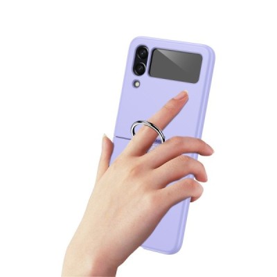 Samsung Galaxy Z Flip4 (F721) „Ring“ plastikinis violetinis dėklas - nugarėlė | Priedai.lt