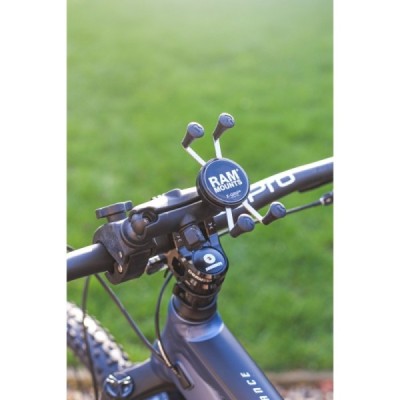 „RAM Mounts“ X-Grip telefono laikiklis motociklui (tvirtinamas prie vairo) dviračiui, keturračiui, paspirtukui | Priedai.LT