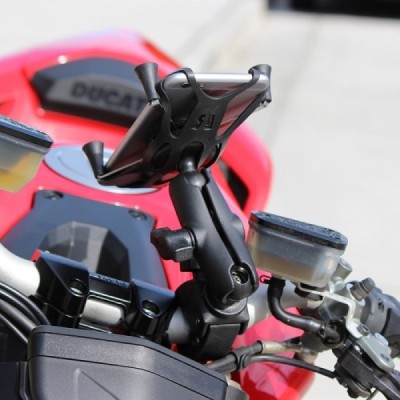 „RAM Mounts“ X-Grip telefono laikiklis motociklui (tvirtinamas prie vairo) dviračiui, keturračiui, paspirtukui | Priedai.LT