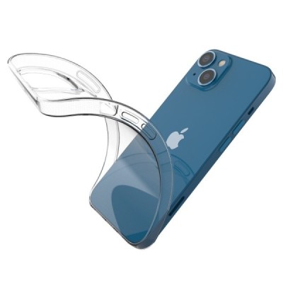 Apple iPhone 14 kieto silikono TPU skaidrus dėklas - nugarėlė | Priedai.lt