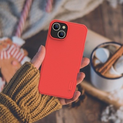 Apple iPhone 14 „Nillkin“ Frosted Shield Pro raudonas dėklas - nugarėlė | Priedai.lt