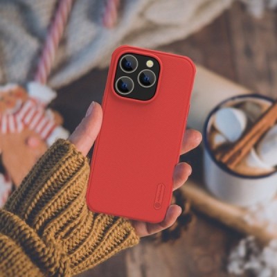 Apple iPhone 14 Pro „Nillkin“ Frosted Shield Pro raudonas dėklas - nugarėlė | Priedai.lt