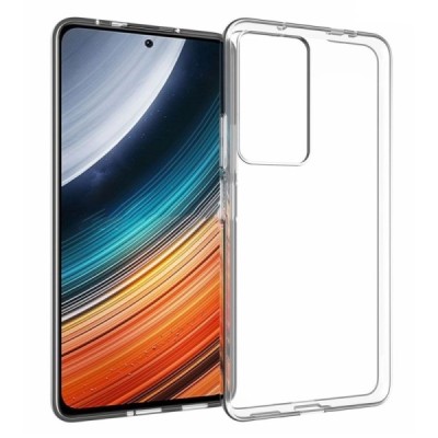 Xiaomi Poco F4 5G kieto silikono TPU skaidrus dėklas - nugarėlė | Priedai.lt