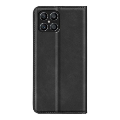 Huawei Honor X8 „Split“ juodas odinis atverčiamas dėklas - knygutė | Priedai.lt