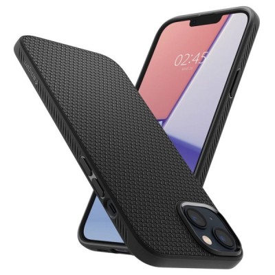 „Spigen“ Liquid Air Apple iPhone 14 juodas kieto silikono dėklas | Priedai.lt