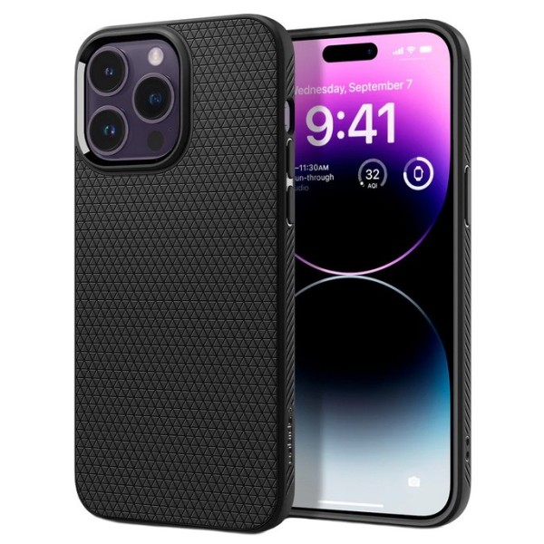 „Spigen“ Liquid Air kaaned - must (iPhone 14 Pro Max)