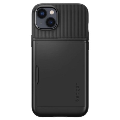 „Spigen“ Slim Armor CS Apple iPhone 14 juodas kieto silikono dėklas | Priedai.lt