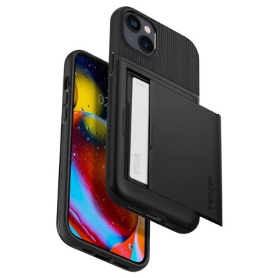 „Spigen“ Slim Armor CS Apple iPhone 14 Plus juodas kieto silikono dėklas | Priedai.lt