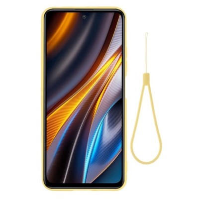 Xiaomi Poco X4 GT (Redmi Note 11T Pro, Redmi Note 11T Pro+) Shell kieto silikono TPU geltonas dėklas - nugarėlė | Priedai.lt