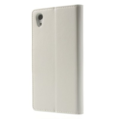 Mercury Sonata atverčiamas Sony Xperia Z2 baltas odinis dėklas - piniginė / Priedai.lt