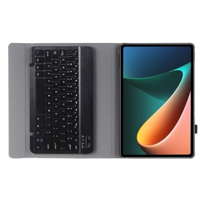 Xiaomi Pad 5 (Pad 5 Pro) atverčiamas juodas odinis dėklas su bluetooth belaide klaviatūra | Priedai.lt