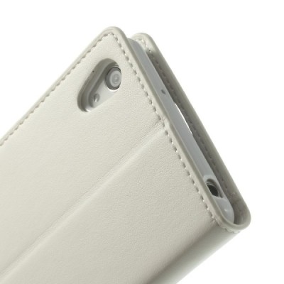 Mercury Sonata atverčiamas Sony Xperia Z2 baltas odinis dėklas - piniginė / Priedai.lt