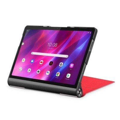 Lenovo Yoga Tab 11 atverčiamas raudonas odinis dėklas - knygutė | Priedai.lt