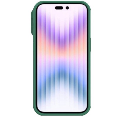 Apple iPhone 14 Pro „Nillkin“ CamShield Pro žalias dėklas, nugarėlė su kameros apsauga | Priedai.lt