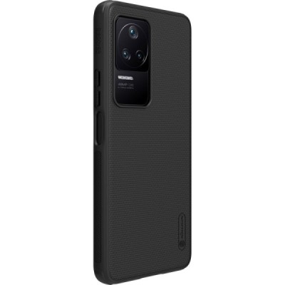 Nillkin Frosted Shield Xiaomi Poco F4 5G juodas plastikinis dėklas | Priedai.lt
