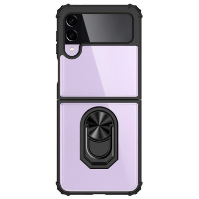 Samsung Galaxy Z Flip4 (F721) „Kickstand“ sustiprintos apsaugos skaidrus dėklas | Priedai.lt