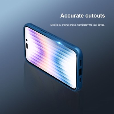 Apple iPhone 14 Pro Max „Nillkin“ CamShield Pro mėlynas dėklas, nugarėlė su kameros apsauga | Priedai.lt