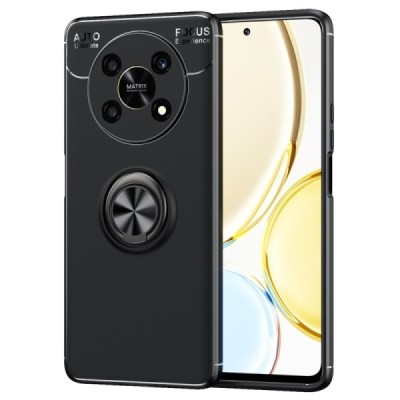 Huawei Honor Magic 4 Lite 5G „FOCUS“ Kickstand kieto silikono TPU juodas dėklas - nugarėlė | Priedai.lt