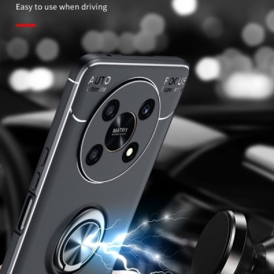Huawei Honor Magic 4 Lite 5G „FOCUS“ Kickstand kieto silikono TPU juodas dėklas - nugarėlė | Priedai.lt