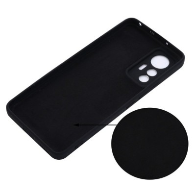 Xiaomi 12 Lite Shell kieto silikono (TPU) dėklas juodas - nugarėlė | Priedai.lt