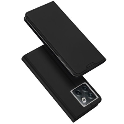 „Dux Ducis“ Skin serijos OnePlus 10T juodas odinis atverčiamas dėklas | Priedai.lt