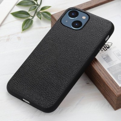 „Deluxe Leather“ Apple iPhone 14 juodas odinis dėklas | Priedai.lt