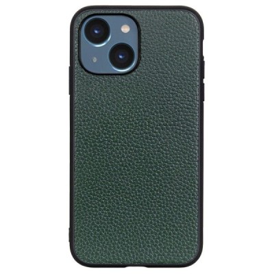 „Deluxe Leather“ Apple iPhone 14 žalias odinis dėklas | Priedai.lt