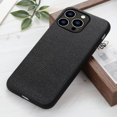 „Deluxe Leather“ Apple iPhone 14 Pro juodas odinis dėklas | Priedai.lt