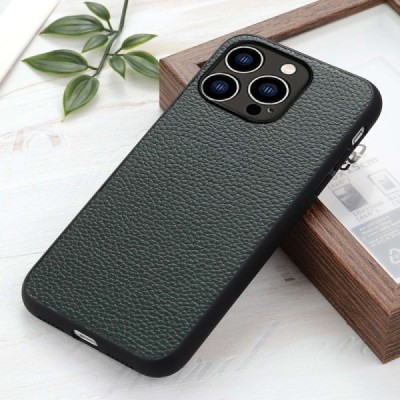 „Deluxe Leather“ Apple iPhone 14 Pro žalias odinis dėklas | Priedai.lt
