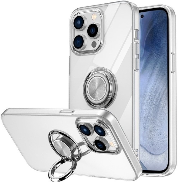 „Sheet“ Kickstand (TPU) kaaned - läbipaistev (iPhone 14)