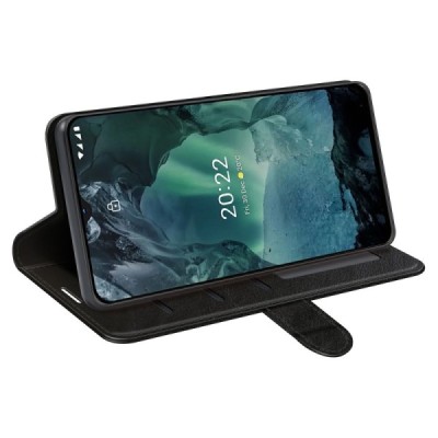 Nokia G21 (G11) atverčiamas juodas odinis dėklas - piniginė | Priedai.lt
