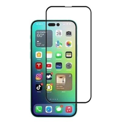 Apple iPhone 14 Pro „Mocolo“ 2.5D 9H Tempered Glass sustiprintos apsaugos juodas pilnai dengiantis apsauginis ekrano stiklas 0,2