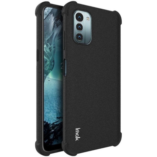„Imak“ Tugevdatud turvalisus Kõva silikoon (TPU) kaaned - must + ekraani kaitse (Nokia G21 / G11)