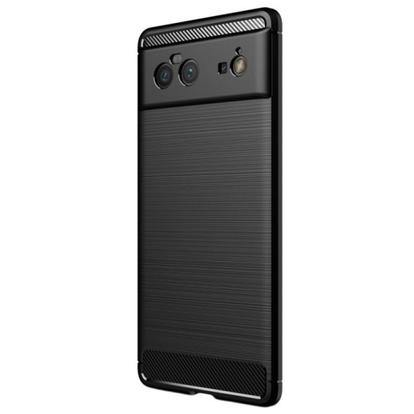 „Carbon“ Kõva silikoon (TPU) kaaned - must (Pixel 6)