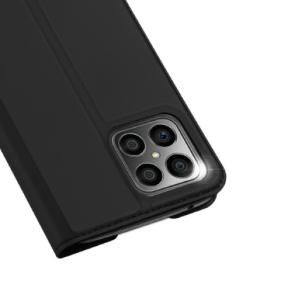 „Dux Ducis“ Skin serijos Huawei Honor X8 juodas odinis atverčiamas dėklas | Priedai.lt