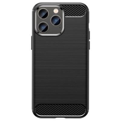 Apple iPhone 14 Pro Max „Carbon“ kieto silikono TPU juodas dėklas - nugarėlė | Priedai.lt