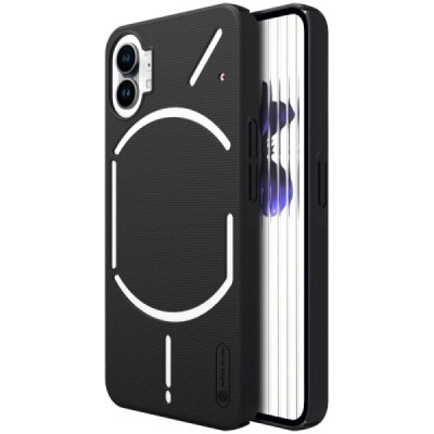 Nillkin Frosted Shield Nothing Phone 1 5G juodas plastikinis dėklas | Priedai.lt