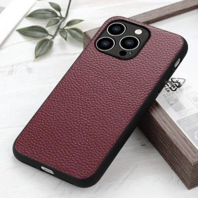 „Deluxe Leather“ Apple iPhone 14 Pro Max bordo odinis dėklas | Priedai.lt
